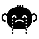 crying baby glyph Icon