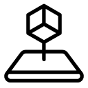 cube platform vr line Icon