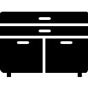 cupboard drawers line icon