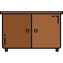 cupboard filled outline icon