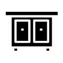 cupboard two doors glyph Icon