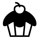 cupcake glyph Icon