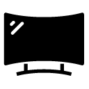 curved monitor glyph Icon