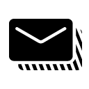cut mail glyph Icon