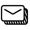 cut mail line Icon