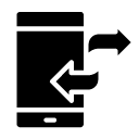 data transfer smartphone glyph Icon