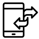 data transfer smartphone line Icon