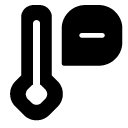 decrease temperature glyph Icon