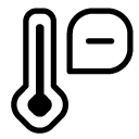 decrease temperature line Icon