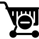 delete cart solid icon