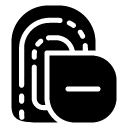delete fingerprint glyph Icon
