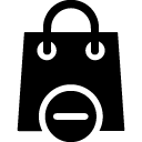 delete shopping bag solid icon