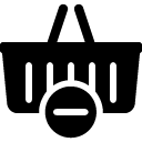 delete shopping basket solid icon