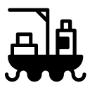 delivery ship glyph Icon