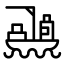 delivery ship line Icon
