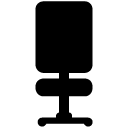 desk chair solid icon