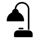 desk lamp glyph Icon