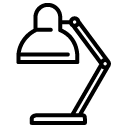 desk lamp solid icon
