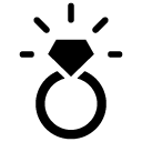 diamond ring glyph Icon