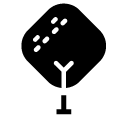 diamond tree glyph Icon