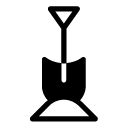 digging shovel glyph Icon