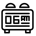 digital clock line Icon