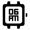 digital watch glyph Icon