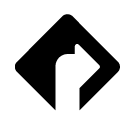 direction sign glyph Icon