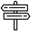 directions board line icon