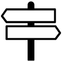 directions board solid icon