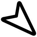 directions pointer line icon
