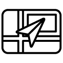 directions pointer map line icon