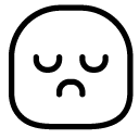 disappointed line Icon