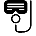 diving mask glyph Icon