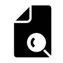 document round pin glyph Icon