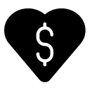 dollar favourite glyph Icon