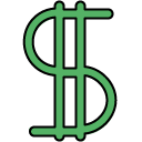 dollar filled outline icon
