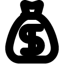 dollar money bag line icon