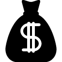 dollar money bag solid icon