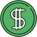 dollar_1 filled outline icon