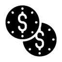 dollars glyph Icon