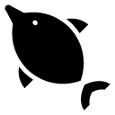 dolphin glyph Icon