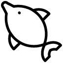 dolphin line Icon