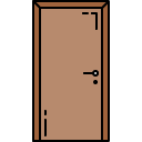door filled outline icon
