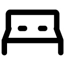 double bed line icon