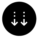 double move down touch gesture glyph Icon