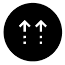 double move up touch gesture glyph Icon