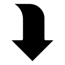 down 15 glyph Icon