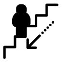downwards escalator glyph Icon