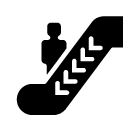 downwards escalator glyph Icon